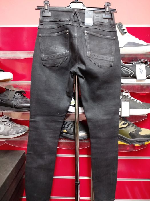 Оригинални дамски дънки G-Star Raw Lynn Skinny W26 нови черни slim
