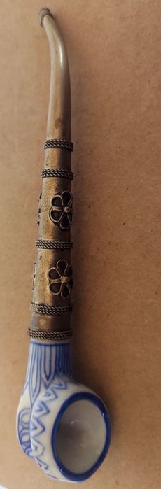 Pipă porțelan/alamă