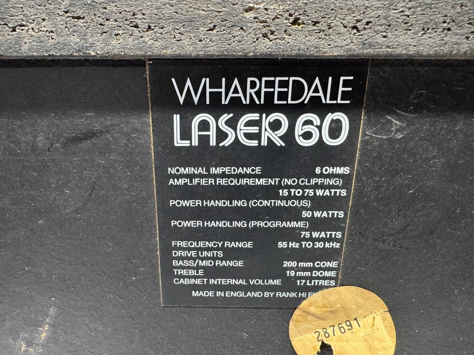 Тонколони - Wharfedale laser 60 / 75W