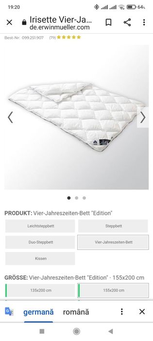 Plapumi de calitate noi aduse din Germania