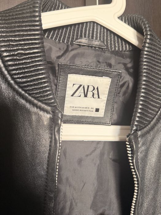 Кожен бомбър Zara