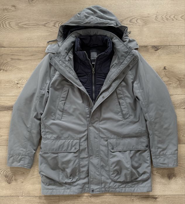 Geaca Iarna GEOX Parka Gri Interior Detasabil Calduros | Marime M-L