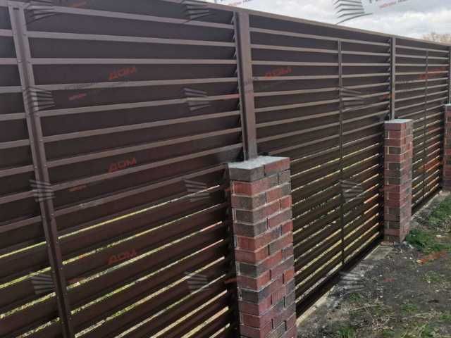 Забор жалюзи из металла