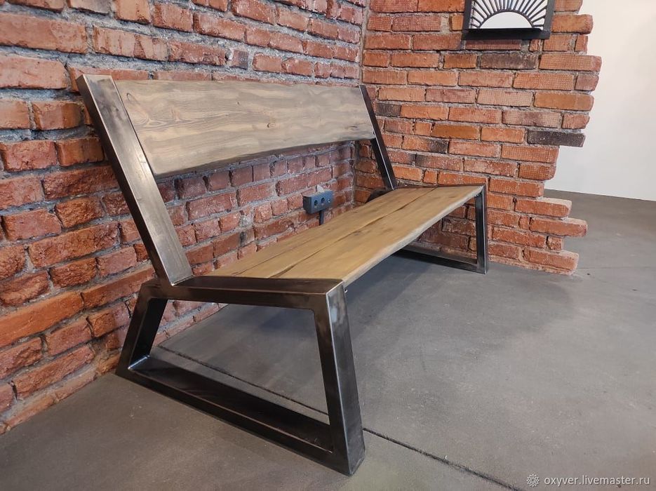 Скамейка лофт металл каркас