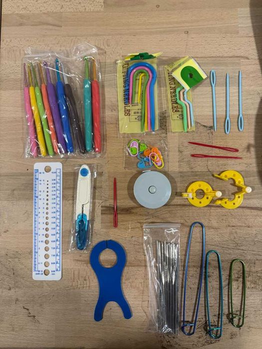 Комплект за плетене 58 части алуминиеви куки за начинаещи и напреднали