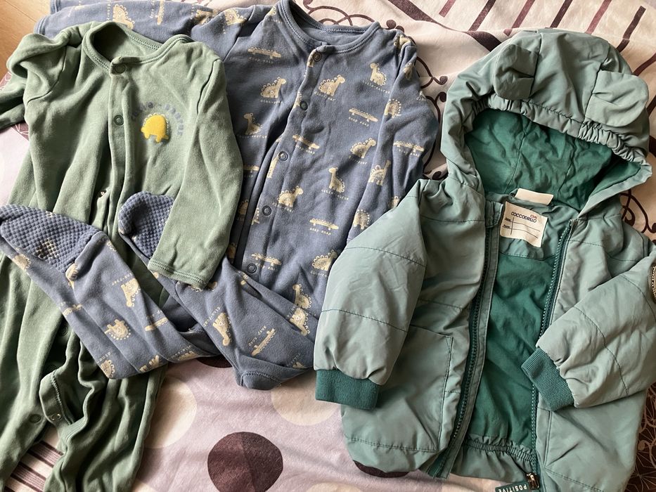 Бебешки гащеризон / ромпърGeorgeи яке 74-80 размер 9-12 месеца дрехи