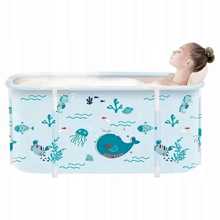 ХИТ!Сгъваема  преносима вана XXL с възглавница и топлоизолация