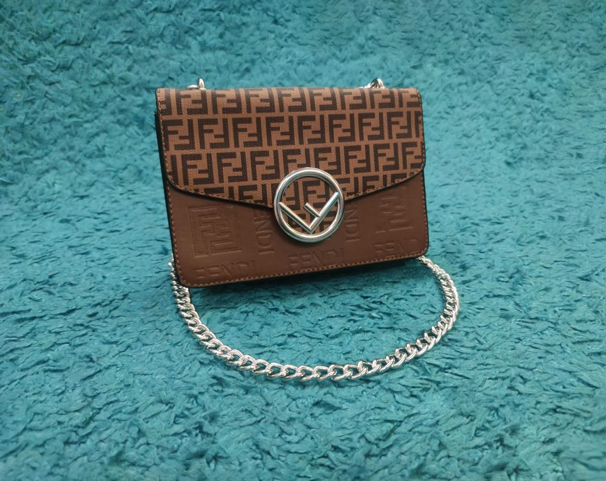 Geanta Fendi Roma Leather - Leather Brown