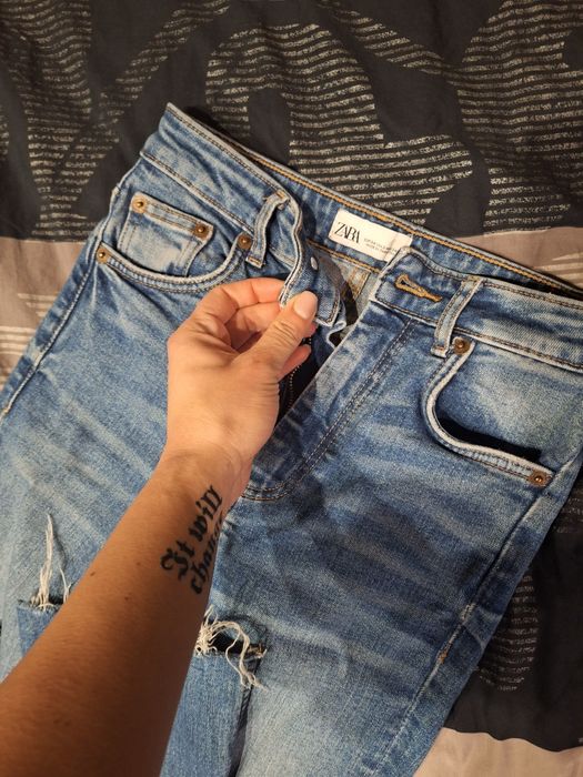 Дънки zara с висока талия