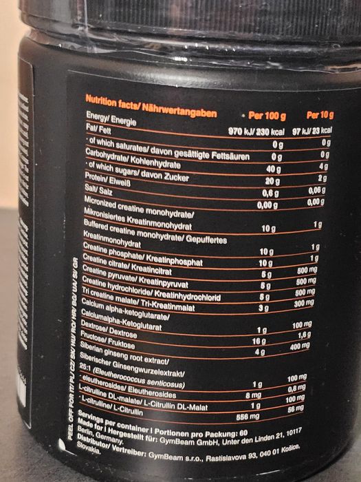 Crea7in - GymBeam 600g Watermelon Creatina