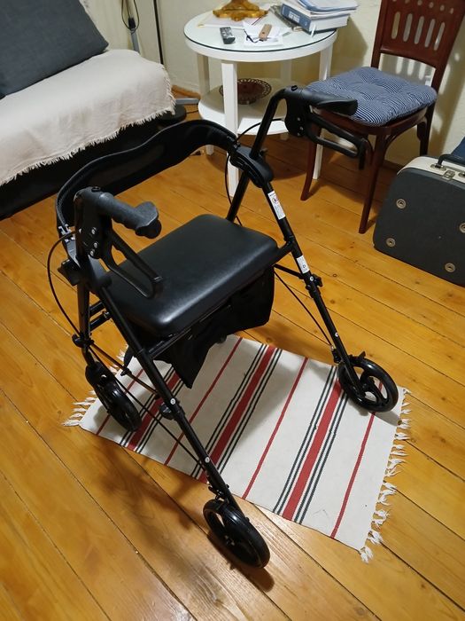 Carucior cumparaturi cu patru roti si scaun. Nou!