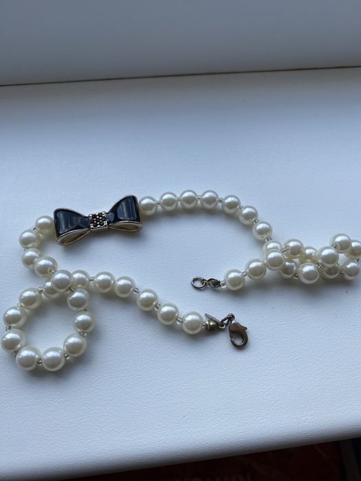 Продам бусы и браслет с белым жемчугом