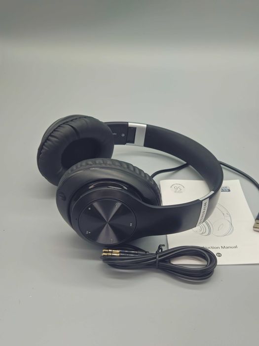 Безжични сгъваеми слушалки 9S “Super Bass” over-ear с AUX кабел!Промо!