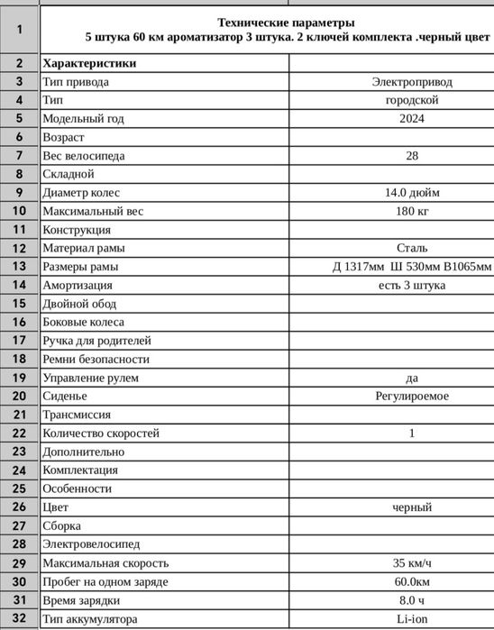 Электровелосипед Phoenix