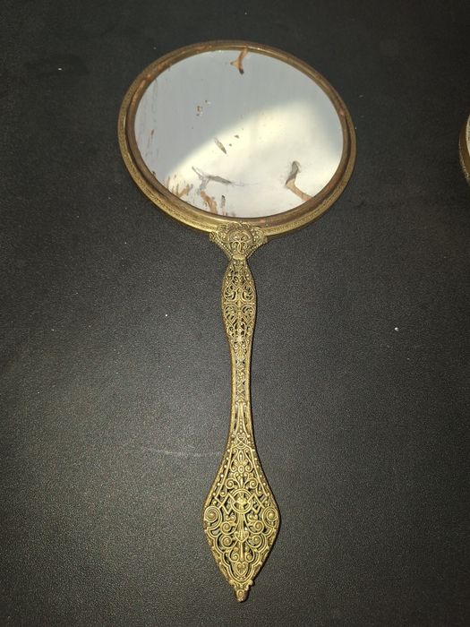 Френско старо бронзово огледало