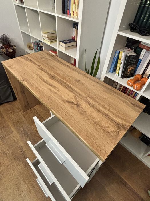 Birou blat nuanta lemn natur 120x50x75 cm