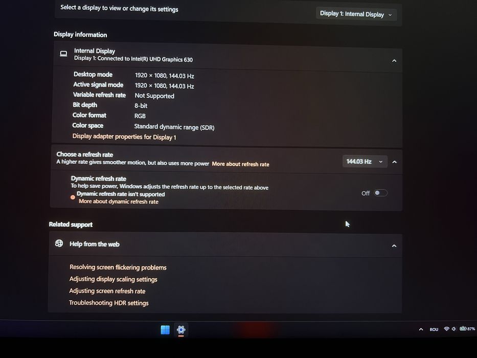 Laptop hp pavilion gaming 144 hz