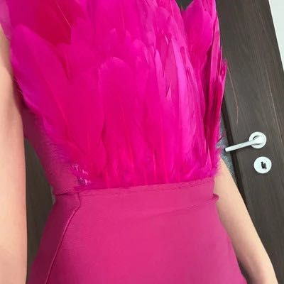 Rochie de ocazie cu pene