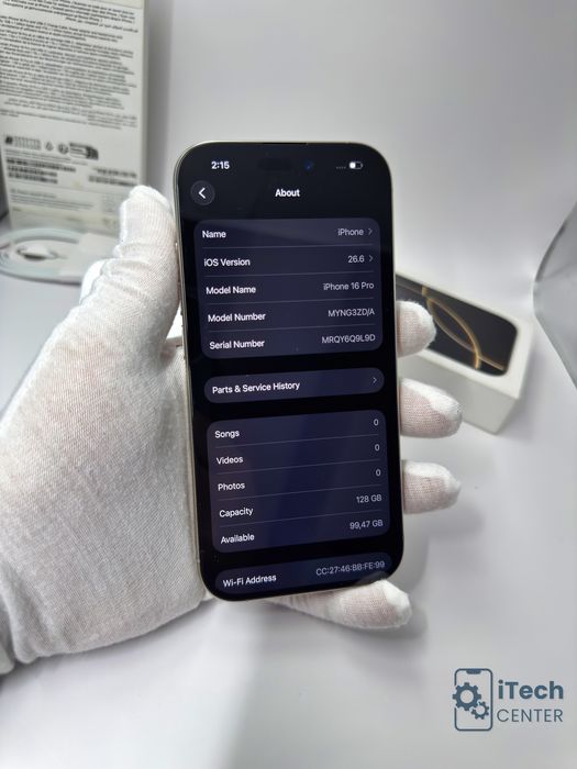 iPhone 16 Pro, 128GB, Natural Titanium, 100% батерия, ОТЛИЧЕН, 1г. ГАРАНЦИЯ!