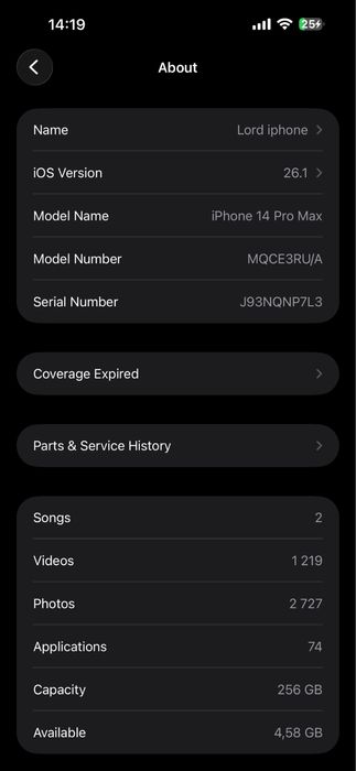 Продам iphone 14 pro max 256gb