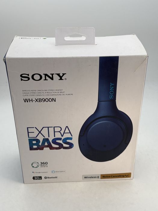 SONY WHXB900N, Bluetooth, NFC, Over-Ear, Microfon, sigilate, OCAZIE