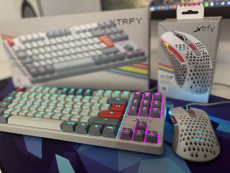 Tastatura Xtrfy K4 & Mouse M42 TKL  RGB Retro + Xtrfy Mousepad