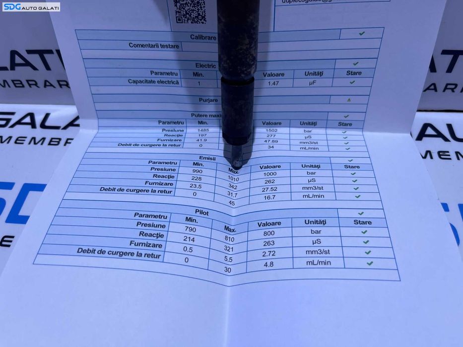 Injector Injectoare Verificate cu Fisa Parametri Ford S-Max 1.8 TDCI 2006 - 2014 Cod 4M5Q-9F593-AD 4M5Q9F593AD [i0084]