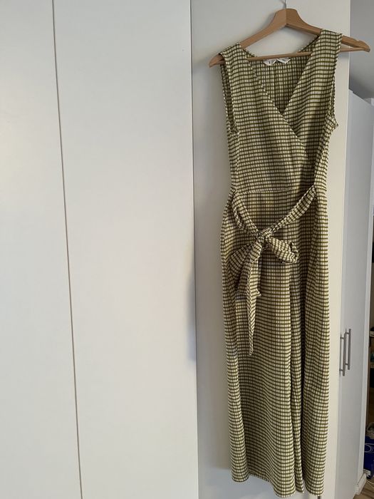 Salopeta Mango verde cu dungi