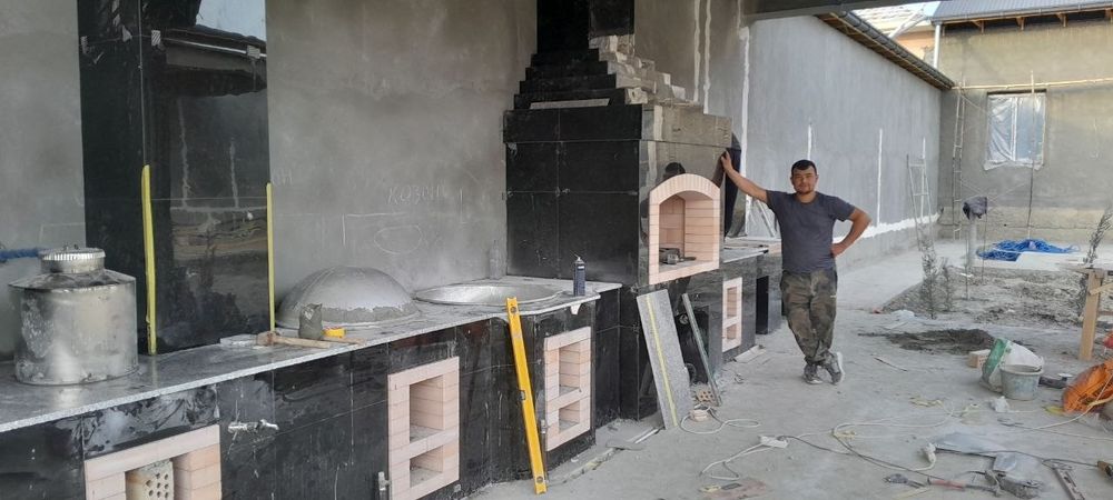 Letniy kuxniya,barbekyu,qozon o'chog'i