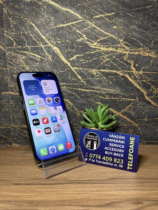 Iphone 15 pro/128gb/Garantie 2 Ani Centrul de Telefoane/rate
