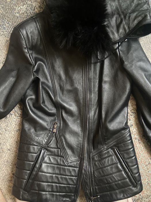 Дамско кожено яке ест.кожа S размер