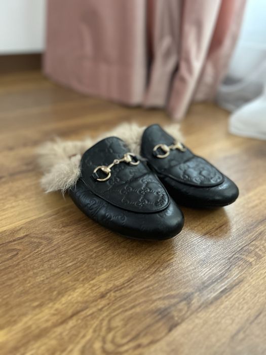Papuci Gucci cu Blana nr 38