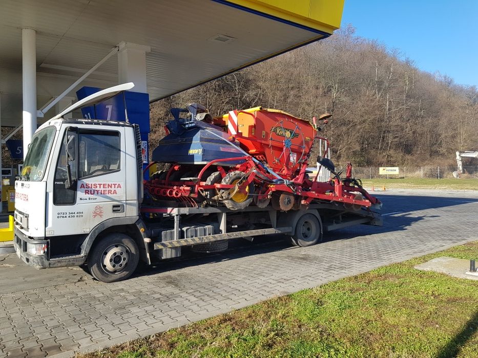 Tractari auto platforma transport utilaje RAPID non stop Craiova Dolj