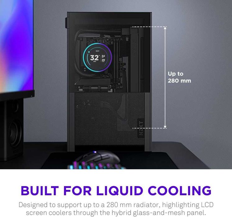 Компютърна кутия NZXT H2 Flow – Mini-ITX 20.7L High Airflow PC Case