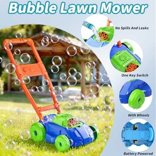 Нова Автоматична машина за сапунени балони мехурчета детска косачка синя играчка дете