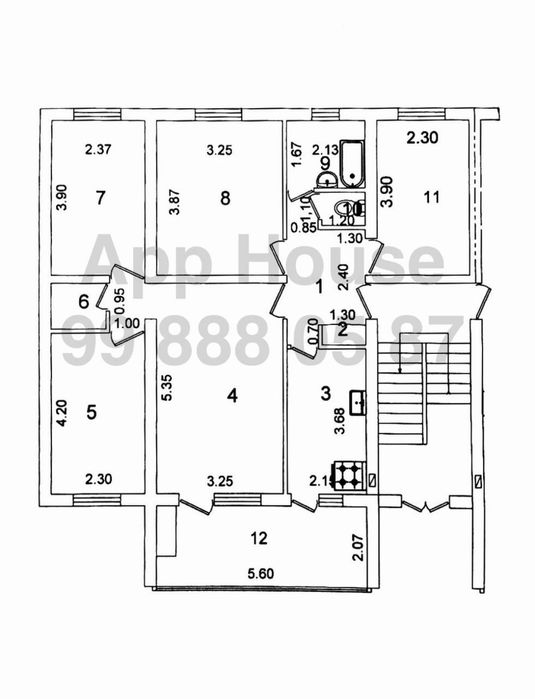 5 Комнат 5/1/4 Тузель 1, Кирпич, 77-я Серия,под Ипотеку, 40 Лет Победы