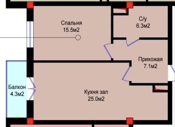 Продается квартира в новостройке кибрай.район всего 200 метров от ТТЗ