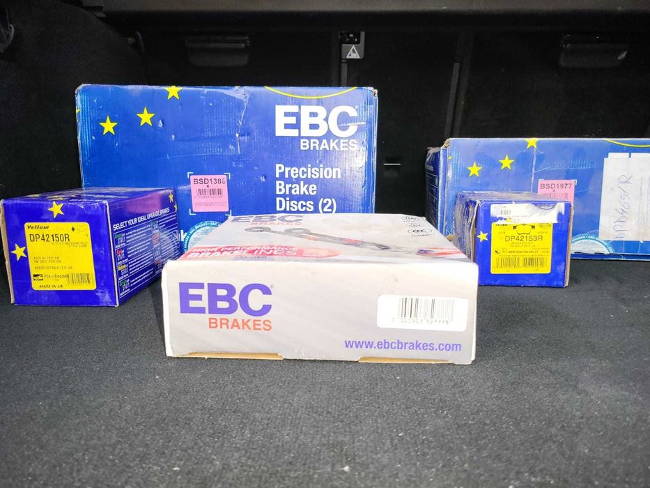 Frana EBC Set fata+spate complet (discuri,placute,furtune cu insertie)