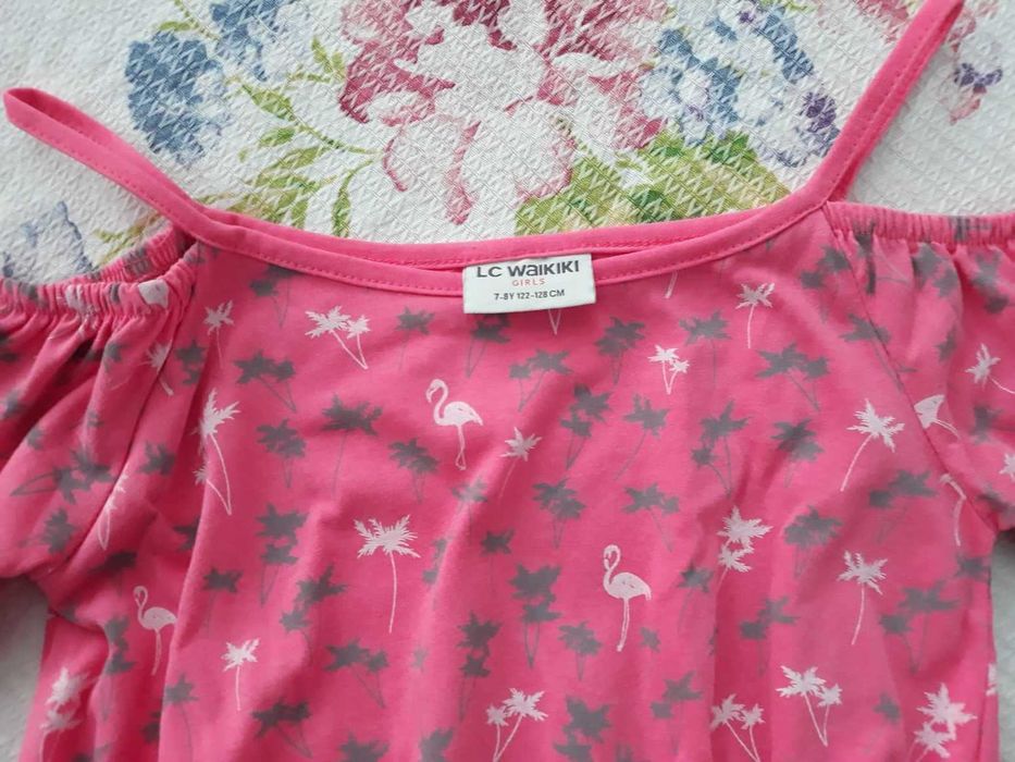 Haine fata 7-8ani, 128cm, toamna, gradinita, blugi si bluza, rochita, LC Waikiki, C&A