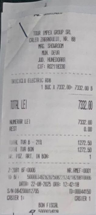 Vând Triciclu Rdb L-klass4
