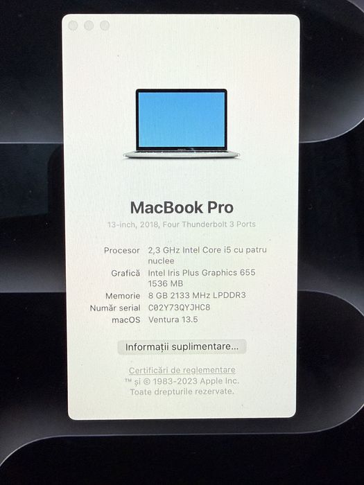 MacBook Pro 13 Touch Bar 2018, Space Gray