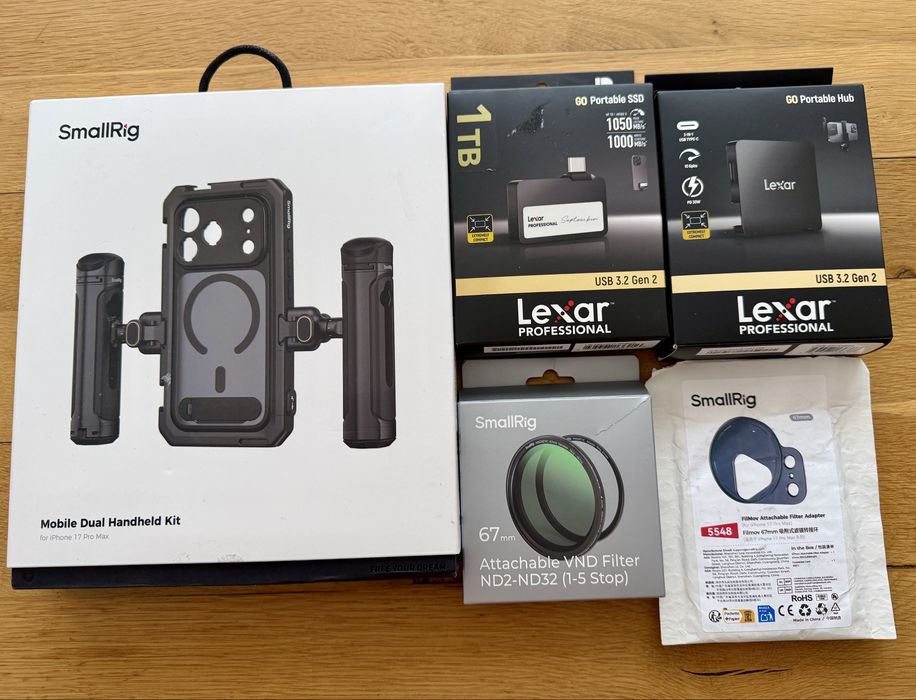 Kit Video Pro pentru iPhone 17 Pro Max | SmallRig | Lexar |
