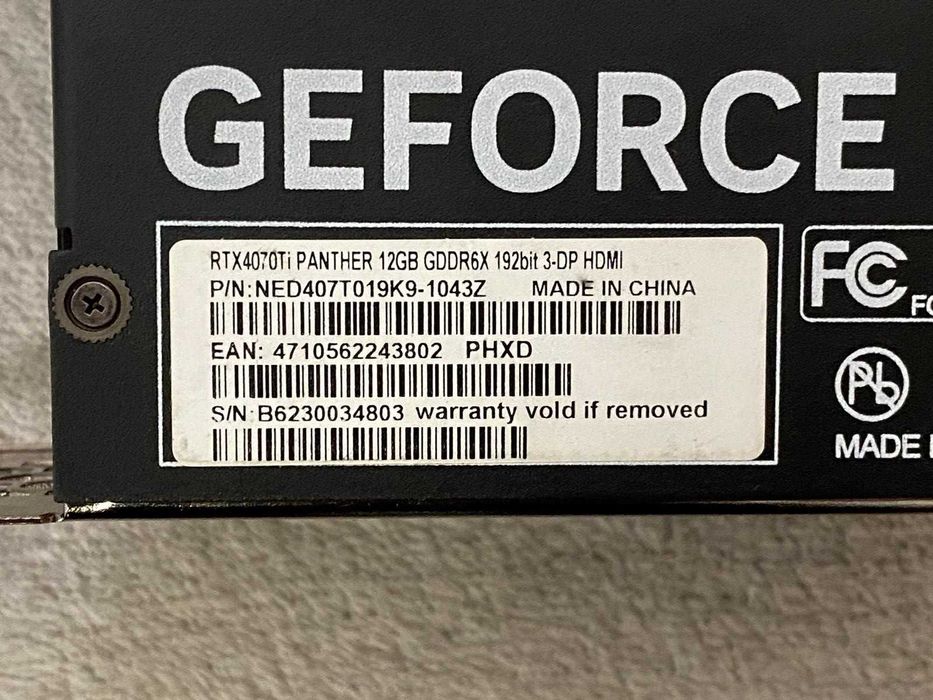 Placa video Gaming Gainward RTX 4070 Ti Panther 12GB