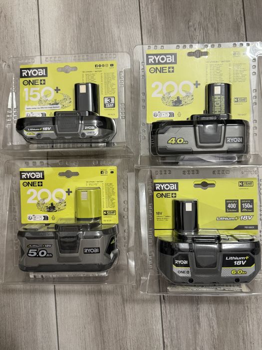 Acumulator Li-Ion RYOBI  ONE + 18V 2,5 ah ,4 ah si 5 ah  noi sigilate