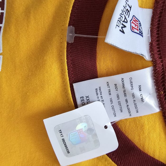Tricou original NFL Washington Redskins - NOU cu etichetă și hologramă M