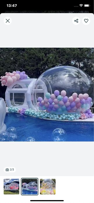 Надувной шар, батут, bubble house
