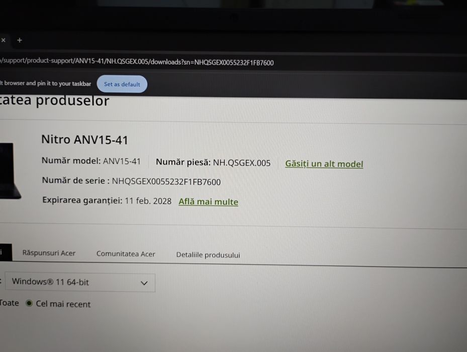 Laptop Nitro - Ryzen 5 - 7000serie - RTX - 4050