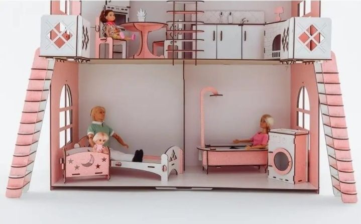 Кукольный дом и мебель для Барби