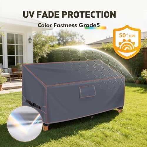 Ново сиво покривало Водоустойчив калъф за градинска пейка 183x75x66/91 см