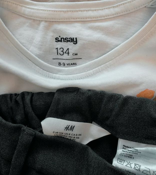 Pantaloni scurți  H&M mar. 8-10ani si tricou